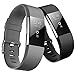 Hanlesi Bands Compatible with Fitbit Charge 2, TPU Soft Silicone Adjustable Replacement Sport Strap Large and Small Band for Fitbit Charge 2 Band Smartwatch Heart Rate Fitness