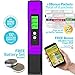 Digital pH Meter - Pocket Size - pH Pen Tests Household Drinking Water, Aquarium, Swimming Pools, Hydroponics, Water Quality, with ATC, 0-14 pH Measuring Range with 6X pH Buffer Powders. Purple