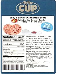 Jelly Belly – Bolsa de 1 libra con diseño de oso de canela, con la cuchara de la copa de control de porción