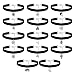 iWenSheng 14pcs Black Gothic Stretch Henna Tattoo Choker Collar Charm Pendant Necklace for 80s 90s (Pack of 14pcs Velvet Style-Silver)