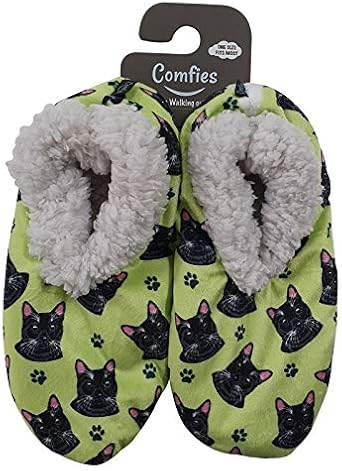 black cat slippers for adults