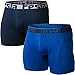 TSLA Men's Breathable Underwear, Performance Cooling Mesh Boxer Briefs, Open Fly Trunks with Pouch, Fly-Front 6inch 2pack Navy/Blue, Medium