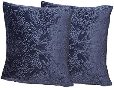 MOVING GARDEN Jacquard Sofa Covers Stretch Elastic Fabric Flower Printing Chari Loveseat Sofa Slipcovers Pet Dog Couch Protector (2 x Pillowcase (no inner), Blue)