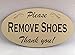 Please Remove Shoes Sign - Laser Engraved Signage Material - Silver or Choose Color