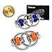 SENQIAO (Pack of 2) Flippy Chain Fidget Toy Stress Reducer EDC Fidget Chain - Perfect for Adult and Children (Blue&Orange)