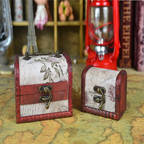 MANSHU 40pcs Small Box Hinges, 20 Sets Antique Right Latch Hook Hasp Wood Jewelry Box Hasp Catch Decoration with 240 Pieces Replacement Screws - Bronze Tone
