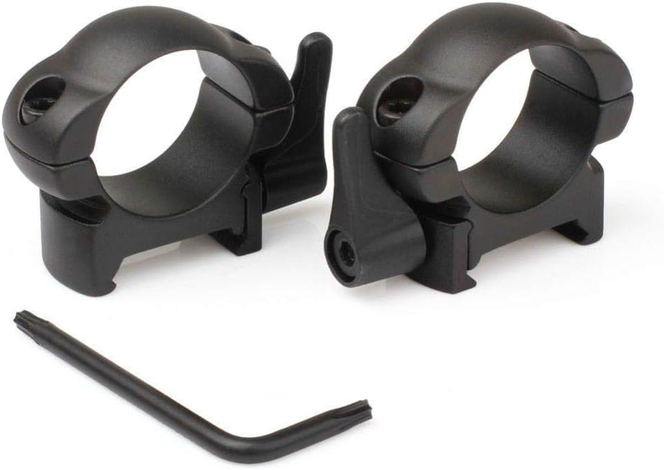 JCstarrie 30mm/25.4mm Picatinny Scope Rings-High Low Profile Steel Scope Mounts for 20mm Picatinny/Weaver Rail(Set of 2) …