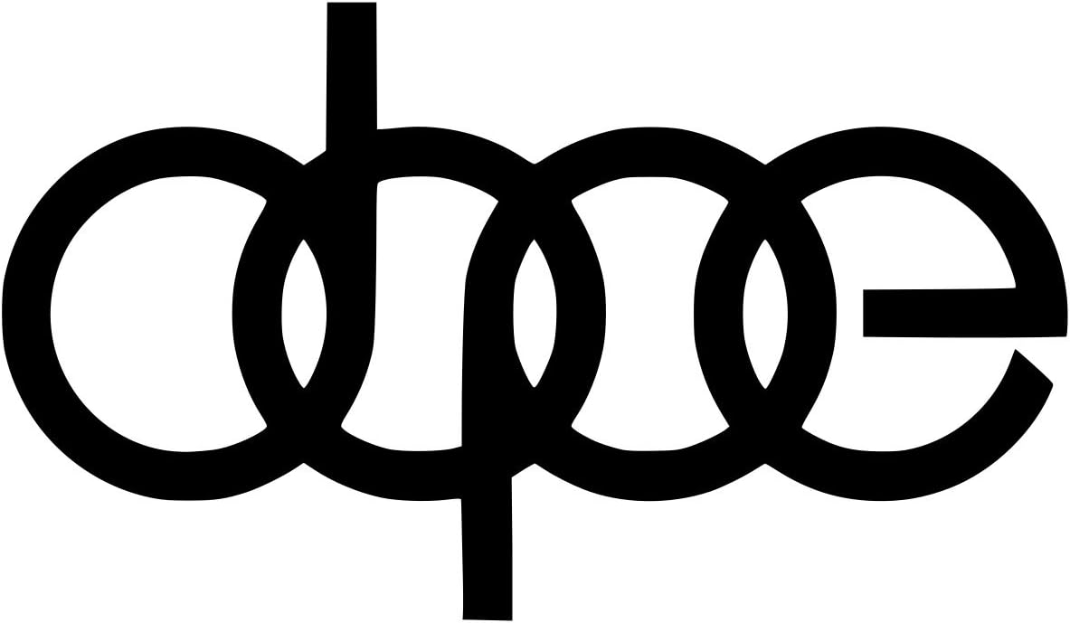 MBlk Dope Decal Vinyl Sticker Graphics|UR Impressions|for A3 A4 A5 A6 A8 Allroad S4 S5 S6 S7 RS 3 4 5 7 TT R8 Q3 Q5 SQ5 Q7 Car SUV Wall Window Laptop|Matte Black|7 X 4.1 Inch|URI232-MB