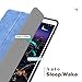 MoKo Case for iPad Pro 10.5 with Apple Pencil Holder Slim Lightweight Smart Shell Stand Cover Case with Auto Wake/Sleep for Apple iPad Pro 10.5 Inch 2017 Released Tablet, Light Blue