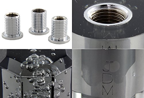 HK5Motors Universal JDM VIP 150mm Black Octagon Crystal Bubble Shift Knob Manual MT Transparent Acrylic