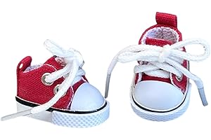 JOJEDOMO Compatible with Labubu Doll Shoes for 17cm Doll,Shoes Used for Labubu Accessories (F-Red)