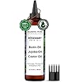 Majestic Pure 100% Pure Rosemary Oil with Biotin for Hair Care, Strengthening, Nourishing, and Volumizing Formula with Jojoba Oil and Castor Oil - Non GMO Verified, 198 ml