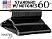 Neaties Plastic Hangers 50 Pack (60 Count) – Made in The USA – 6lb Capacity Standard Clothes Hangers with Notches and Reinforced Edges for Dresses, Lingerie, Shirts, Pants, and Jackets – Black