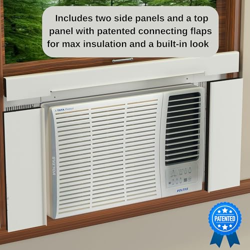 Breeze Stop Surround Insulation Side Panels White for Window AC Unit Indoor Air Conditioner Cover for Winter and Summer