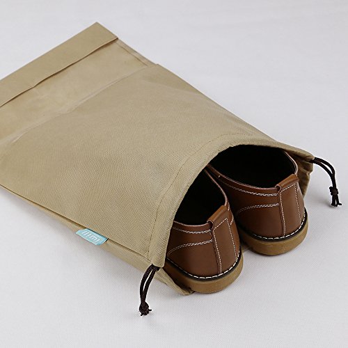 iwill CREATE PRO Shoe Storage Organizer Bags for Shoe Closet, Travel Shoe Storage Pouch for Trip, Khaki, 10pcs - Thumbnail 3