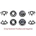BCQLI 100 Sets Snap Fasteners Kit-16 LIGNES (5/16