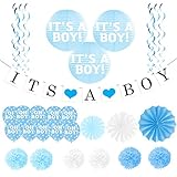 Baby Shower Decorations For Boy - “It’s A Boy” Banner and Balloon Pack - Pregnancy Announcement - Gender Reveal Party Pack