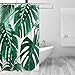 ZOEO Palm Tree Shower Curtain for Bathroom Green Tropical Hawaii Fabric Shower Curtain Set Jungle Leaves Backdrop 12 Hooks Waterproof Polyester Washable for Old Bathroom 72x72 inch