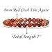 Natural Red Crab Fire Agate Gemstone 8mm Round Beads Stretch Bracelet 7