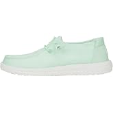 HEYDUDE Women's Wendy Stretch Canvas Slip On Shoes | Easy On Loafer | Elastic Laces, Breathable Canvas Upper, Removable Foam Insole, Flexible Outsole, Lightweight Packable Construction