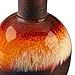 Stone & Beam Modern Ombre Stoneware Home Decor Flower Vase - 6 Inch, Dark Brown Red White