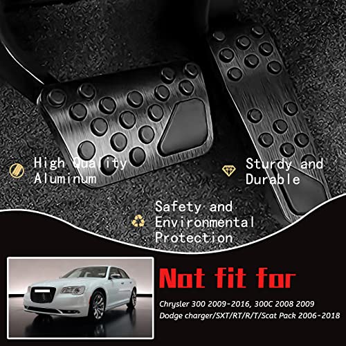 WORCAS No Drill AntiSlip Aluminum Gas Brake Pedal Cover,Accelerator