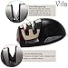 Vila Knife Sharpener with Dual sharpening slots: Polishes and hones blades to Razor Sharpness : Must-have kitchen utensil with Stylish, Ergonomic design : Secure grip and Compact for easy storage