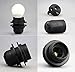 4pack Black E26 E27 Light Socket Pendant Lamp Holder For Lamp Socket And Fixture Replacement Plastic Lamp Socket for DIY Projects Without Switch ,4-pack