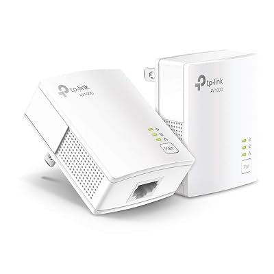 TP-Link AV1000 Powerline Ethernet Adapter KIT - Gigabit Port, Plug Pair &Play, Ethernet Over Power, Nano Size, Power Saving Mode, Network Adapter, Free Expert Help (TL-PA7017 KIT)