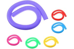 Pack of 6, Flexible Foam Pool Swim Noodles -,150 cm/59 inch, Multicolored - for Beach, Swimming, Pool Noodle Chairs, Floats T
