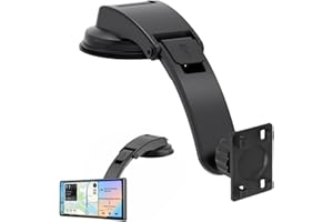 Epronic Suction Cup Mount for Carplay Screen, Adjustable Anti-Shake Stabilizer Arm, Low Profile Dashboard Mount with 78mm Strong Adhesive Disk for All Car Display Holder