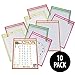 KOVOT Dry Erase Pockets - Set of 10 Multicolored Reusable Wipe Clear Pockets (10 Pockets Included)