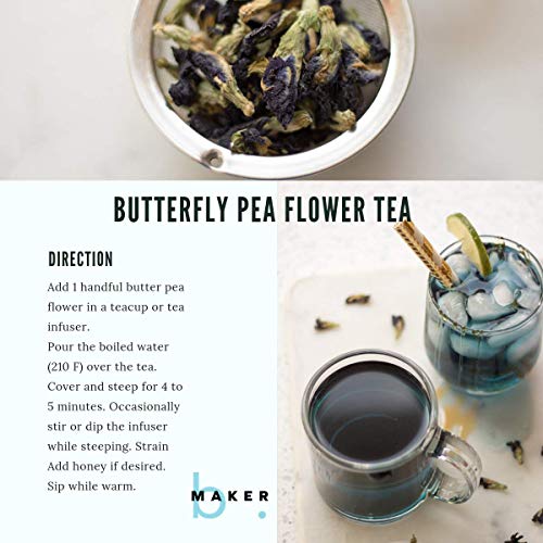 bMAKER Flower Kit - 6 Packets of French Lavender, Butterfly Pea Flower, Rosemary, Cornflower Whole, Calendula Petals, Pink Rose Petals and Rose Absolute Oil - Thumbnail 2