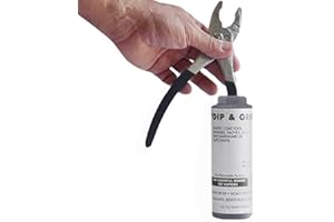 LIQUID LEATHER Dip And Grip (Black) Rubberized Plastic Coating Cables Resists Moisture Chemical Abrasion And Corrosion Slip Resistance Air Dry (Black) 8 Fl. Oz