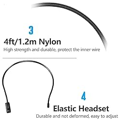 VOVIGGOL 2Pcs Microphone Headset Mic, Flexible