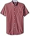Nautica Men's Classic Fit Wrinkle Resistant Short Sleeve Red Plaid Shirt
