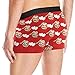 Custom Men's Funny Face Love Heart Red Boxer Shorts Briefs Underpants Printed with Photo L for Valentine's Day
