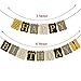 Black and Gold Party Decorations Kit - 6 Pom Poms - Gold Silver Black Circle Garland - 4 Gold Paper 4 Black Paper 4 Silver Paper Tassel Gold Black Banner