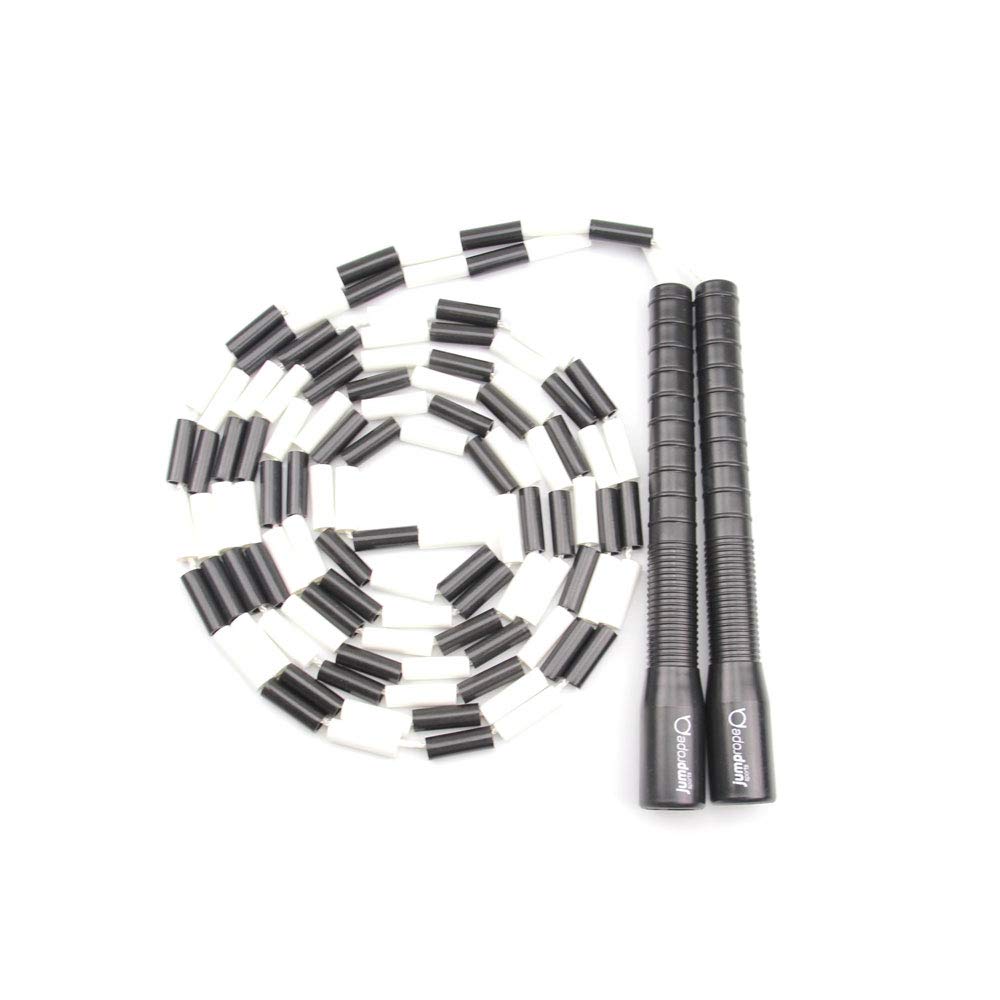 jump rope sports Jump Rope - Beaded Freestyle Skipping Rope with Adjustable Length (3 m) - White