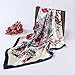 Oksale Women Floral Printed Square Scarf Kerchief Scarve Head Wrap Shawl (Blue)