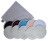 Organic Bamboo Nursing Pads (10 Pack) With Laundry Bag - Ultra Soft, Offers Good Protection Against Leaking, Reusable, Hypoallergenic, Washable Breastfeeding Pads