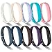Greeninsync Bands for Flex 2, Replacement for Flex 2 Silicone Sport Wristbands Strap Small with Metal Clasps and Fasteners for Flex 2 Fitness Smart Watch Women Girls 10Pack