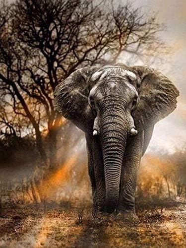 5D Artist Painting Kit - DIY Cross Stitch Kit (Size: 40 x 50 cm) Great Designs, Diamond Embroidery Kit for Art & Craft, Living Room Wall Decor, Home Decor (Elephant)