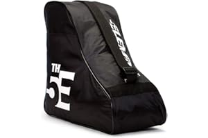 5th Element Ice Skate Bag, Inline Skate Bag, Roller Skate Bag, Hockey Skate Bag, Figure Skates Bag- Black and White Shoulder Sling Strap Carry for Skating Accessories