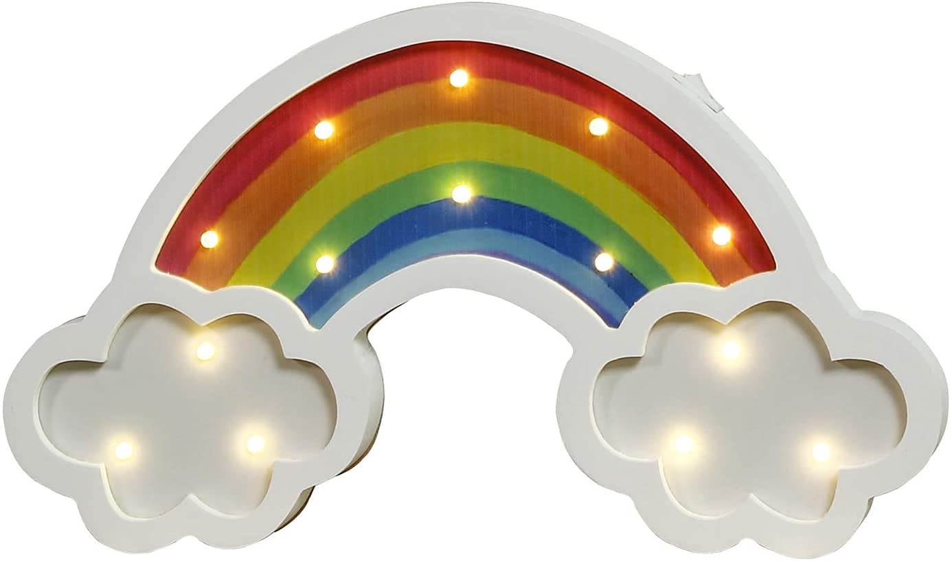 Tiardey 13.5x4.1x1.3Inch Rainbow LED Wall Night Light
