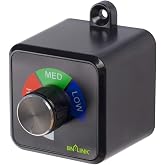 BN-LINK Variable Fan Speed Controller, Plug-in 3 Speed Adjuster Cordless | AC Motor Speed Controller for Duct Inline Exhaust Vent Blower, Ventilation Fans, 125V, 4.8A, 600W