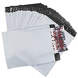Metronic 100pack 7.5x10.5 White Poly Mailer Envelopes Shipping Bags with Self Adhesive, Waterproof and Tear-Proof Postal Bags