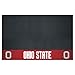 FANMATS 12109 Ohio State Buckeyes Vinyl Grill Mat - 26in. x 42in. - Deck Patio Protective Mat | Oil, flame, and UV resistant,Black