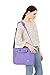 MOSISO Polyester Messenger Shoulder Bag with Adjustable Depth at Bottom Compatible 13-13.3 Inch Laptop, Pure Purple