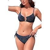 Luxe Triangle Bikini: Eye-Catching Two-Piece Swimsuit with Shimmering Sequins and U-Shaped Steel Support for Flawless Fit!